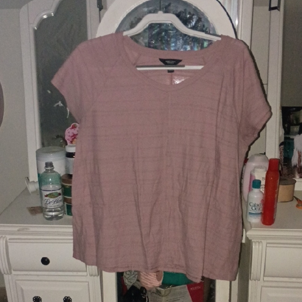 Simply Vera Vera Wang Dusty Pink Short Sleeve Tee